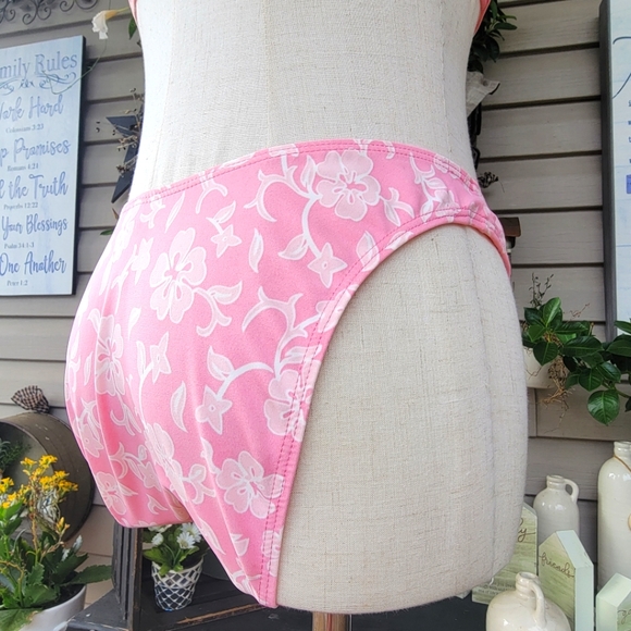 SEASTAR ♡ Beautiful Vintage 2pc Pink 'n White Floral Underwire Bikini Swimsuit 8 - Picture 12 of 17